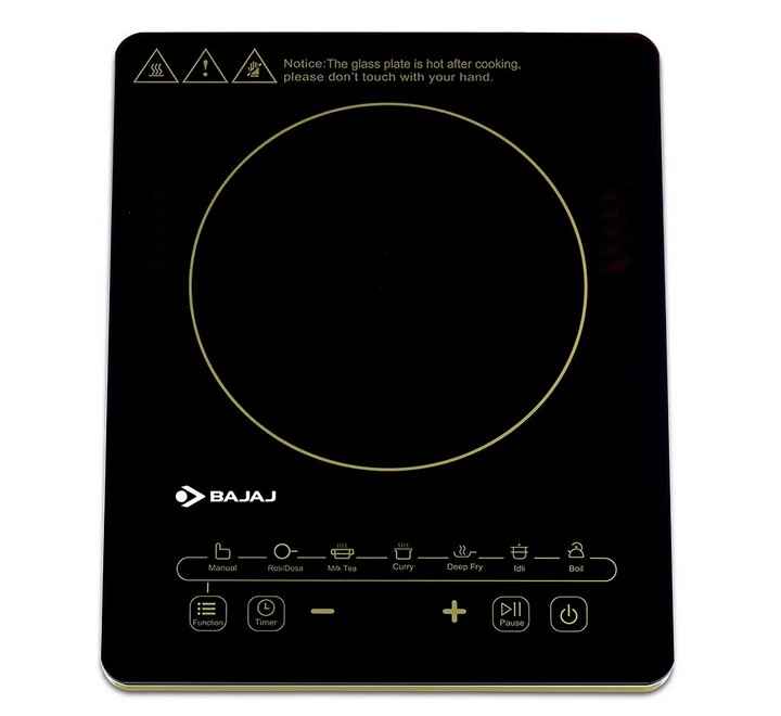 Bajaj Magnifique 2000W Induction Cooktop with Pan Sensor and Voltage Pro Technology Black (740300 MAGNIFIQUE)